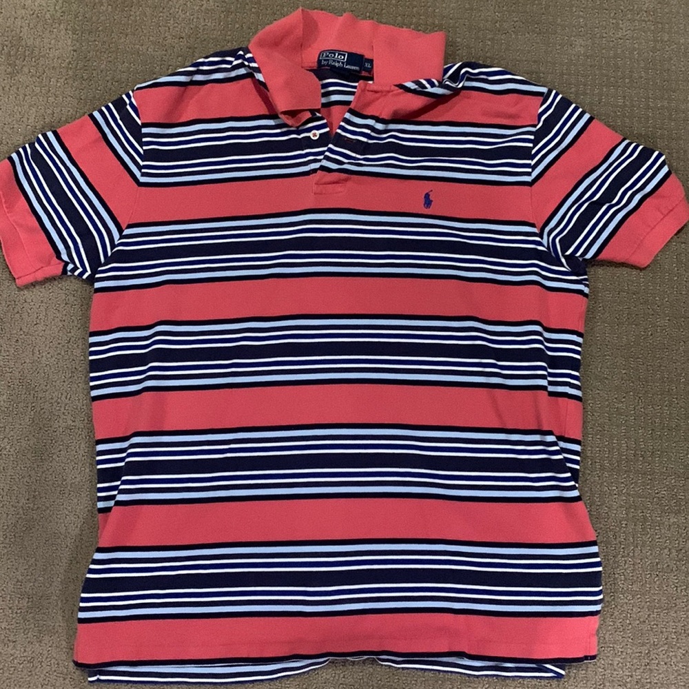 Short Sleeve Striped Ralph Lauren Shirt